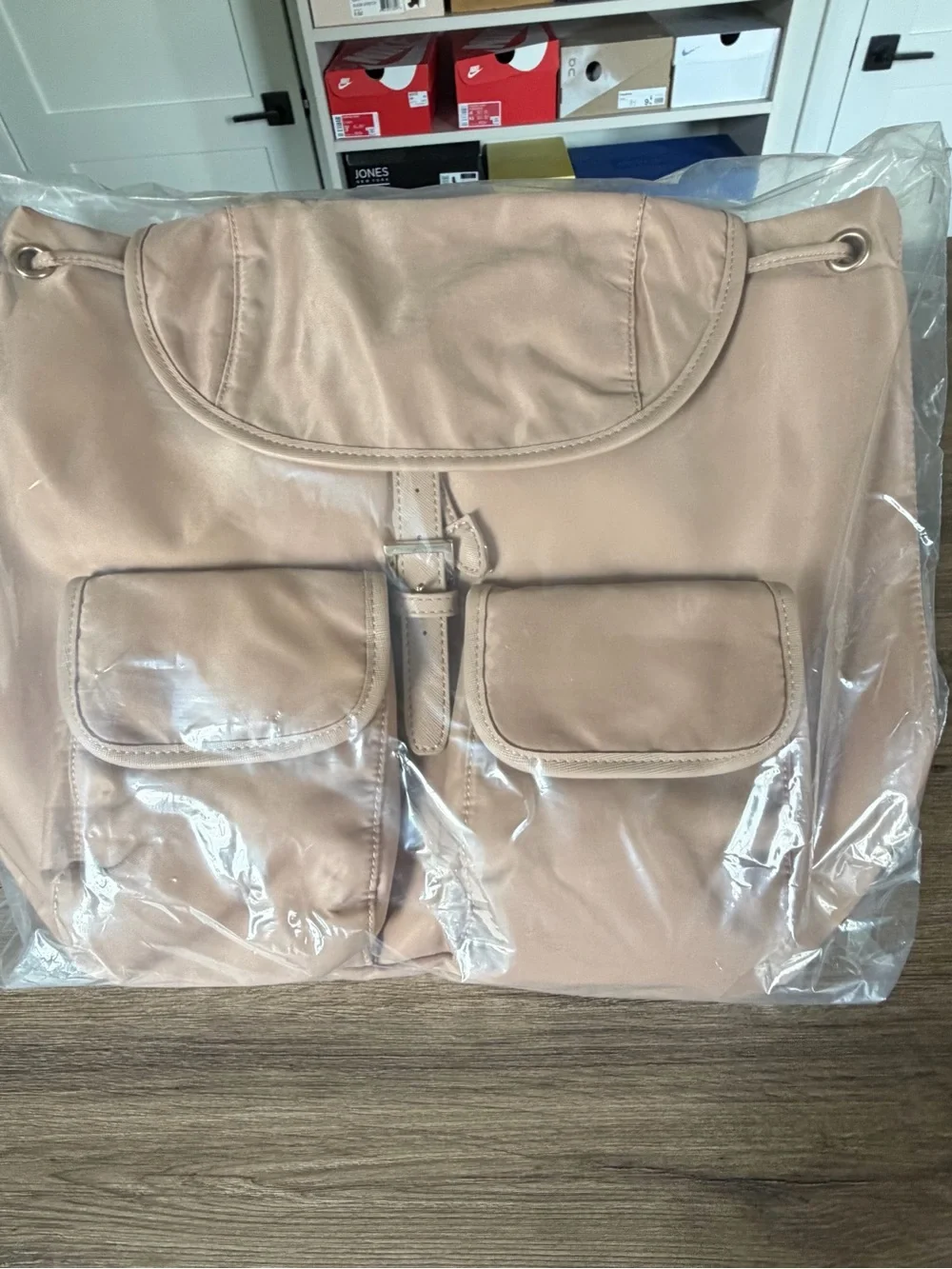 NWT Year of Ours Neutral Beige Women's Backpack Tote - Stylish Everyday Bag